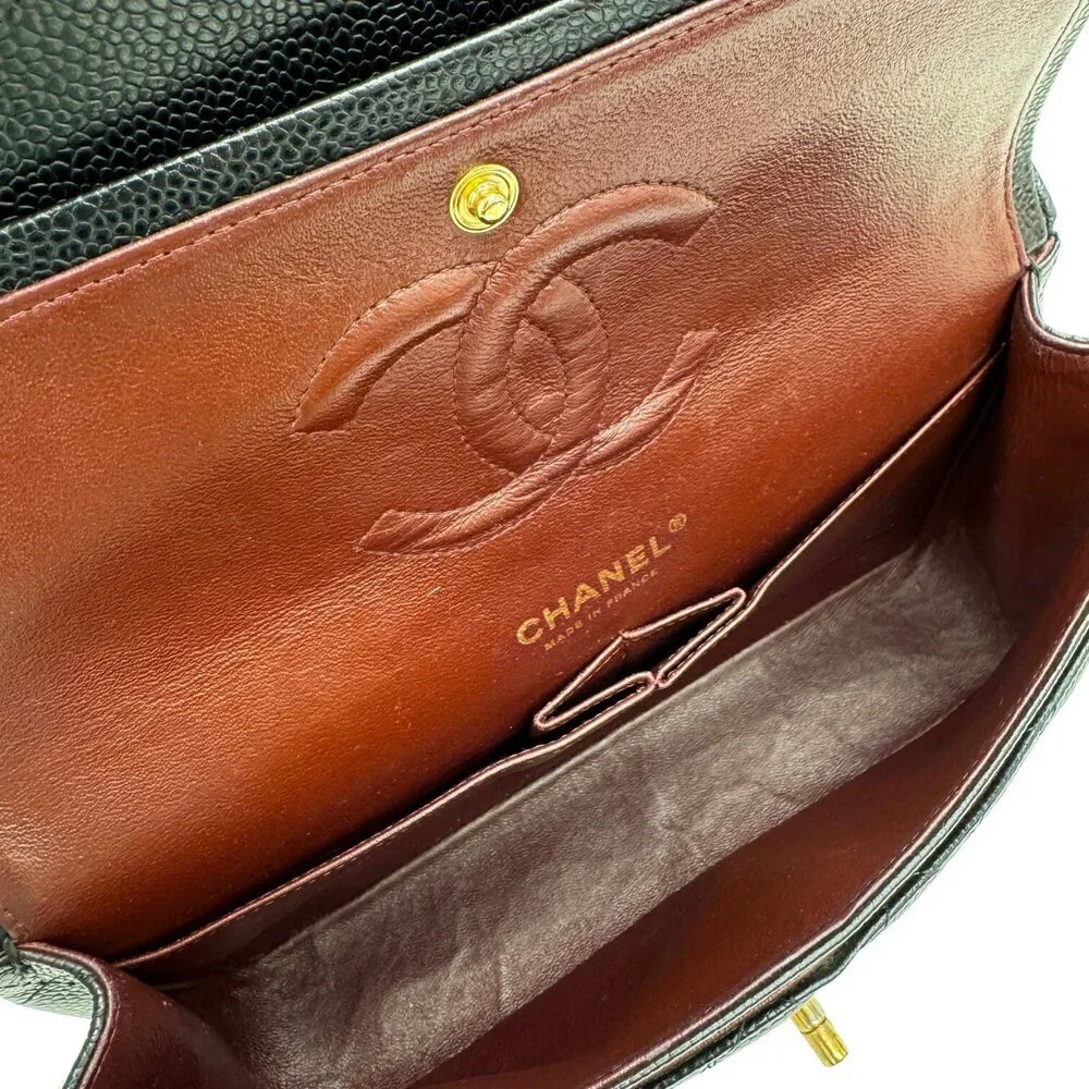 CHANEL Authentic Black Caviar Leather Wallet - Picture 12 of 13